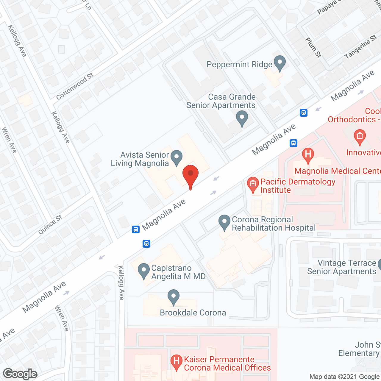 Map of the neighborhood around Avista Magnolia