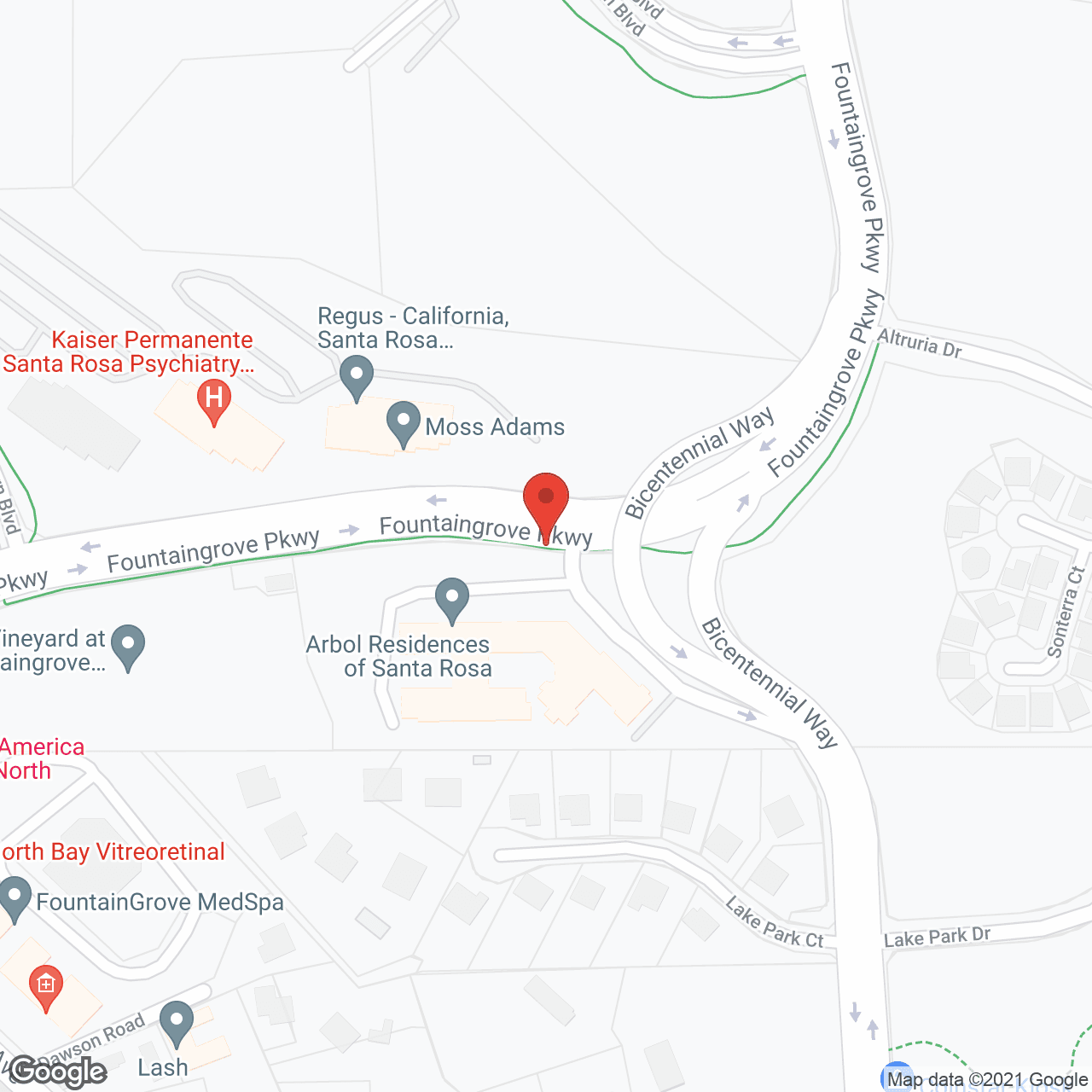 Map of the neighborhood around Arbol Residences of Santa Rosa