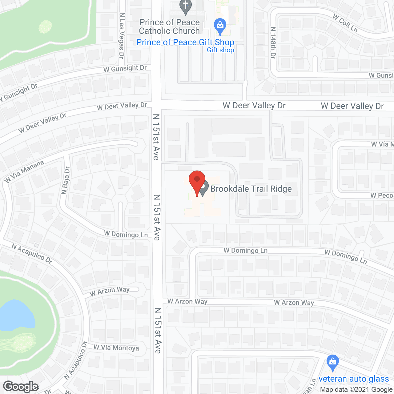 Map of the neighborhood around Brookdale Trail Ridge