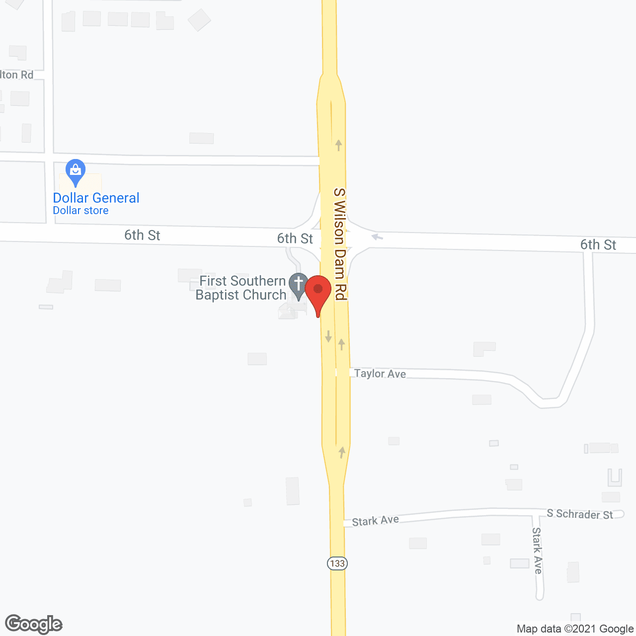 Map of the neighborhood around The Pearl of the Shoals