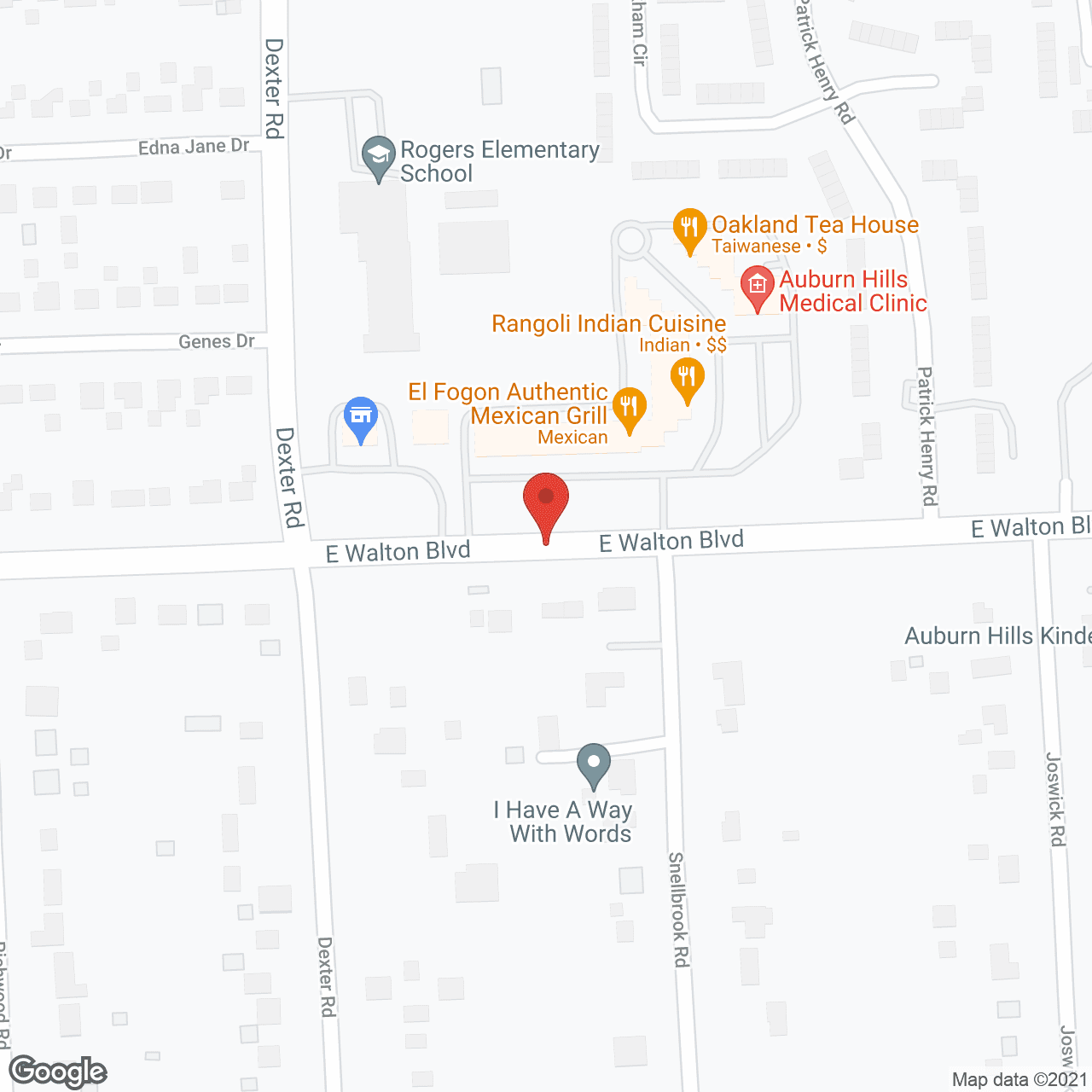 Map of the neighborhood around The Avalon of Auburn Hills