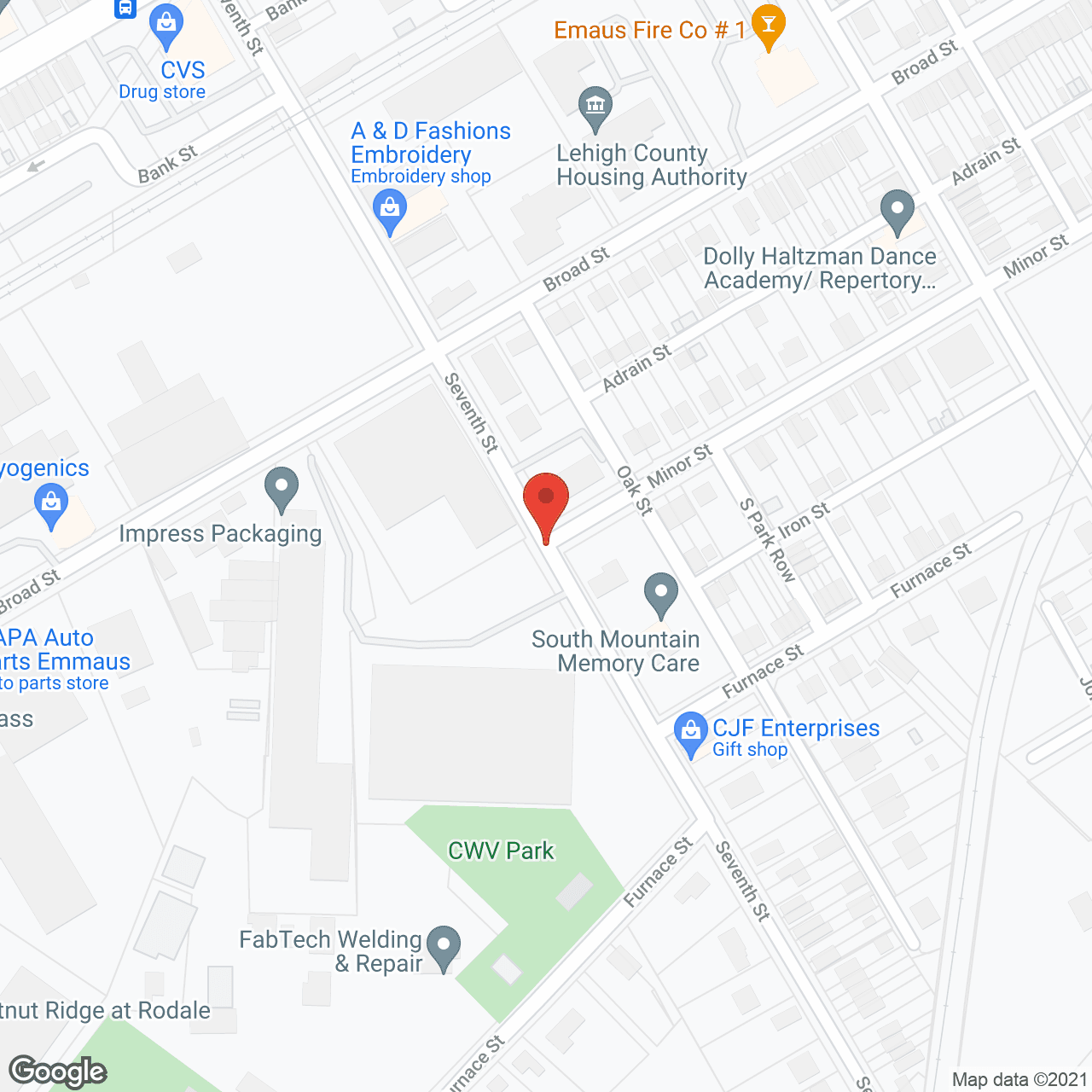 Map of the neighborhood around South Mountain Memory Care