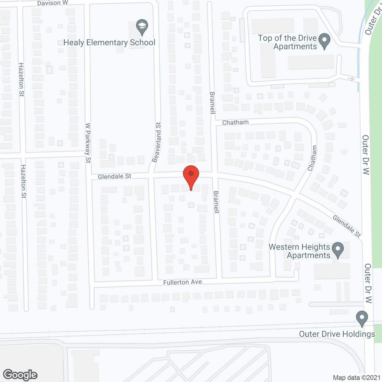 Map of the neighborhood around Savannah AFC Home
