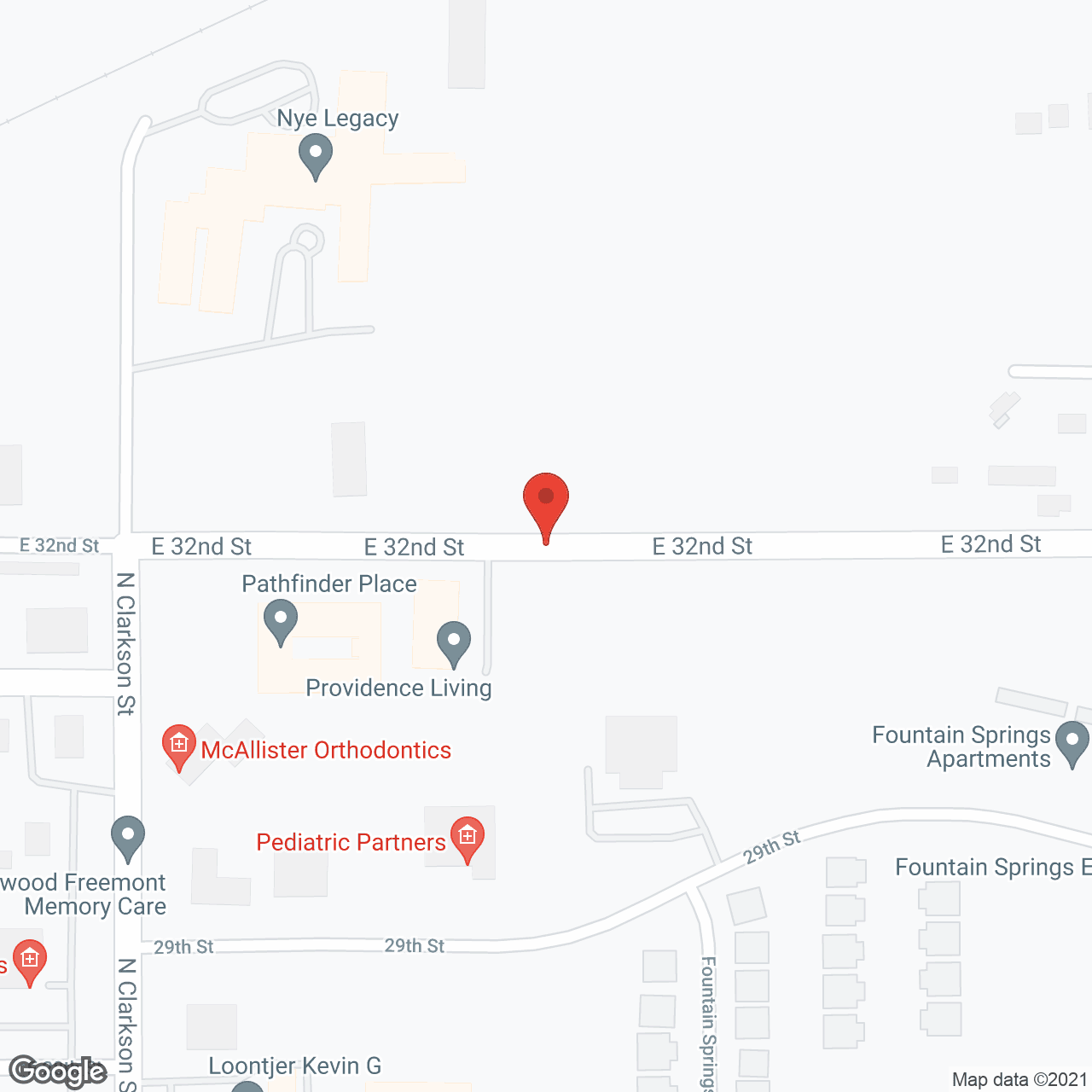 Map of the neighborhood around Providence Place Memory Care