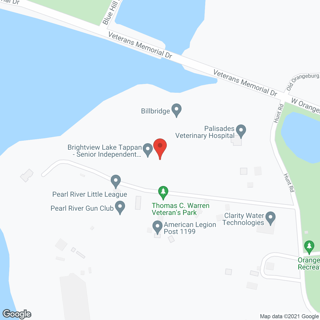 Map of the neighborhood around Brightview Lake Tappan