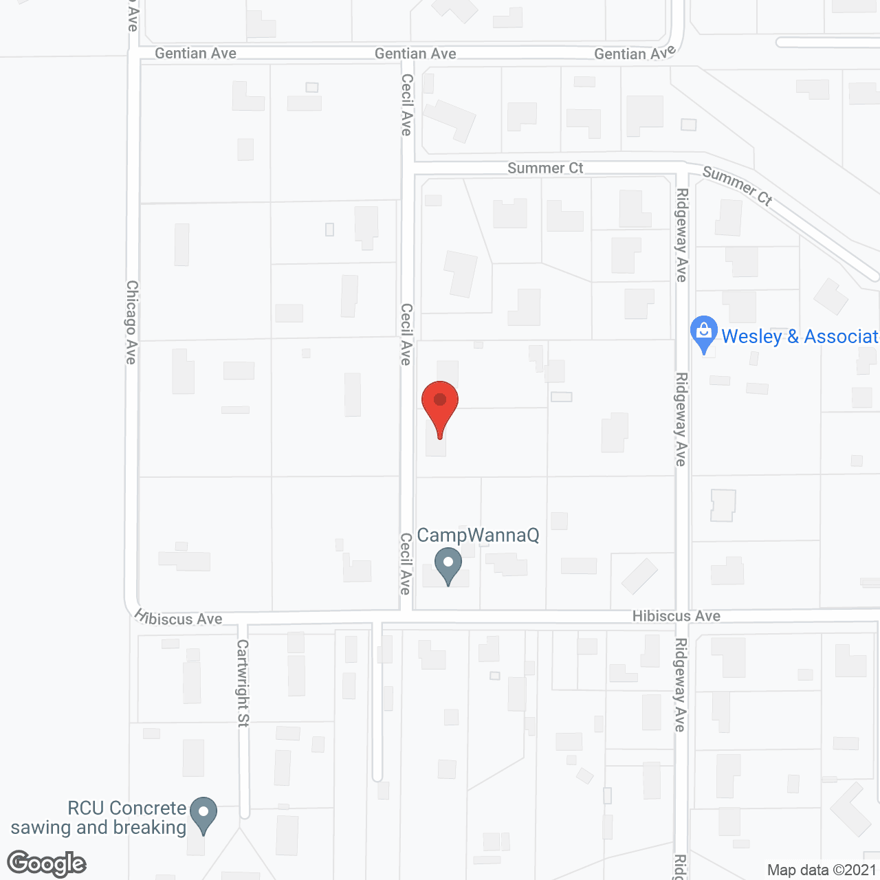 Map of the neighborhood around Apple Blossom Home