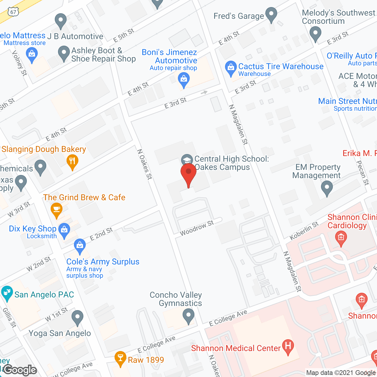 Map of the neighborhood around Baptist Retirement Community