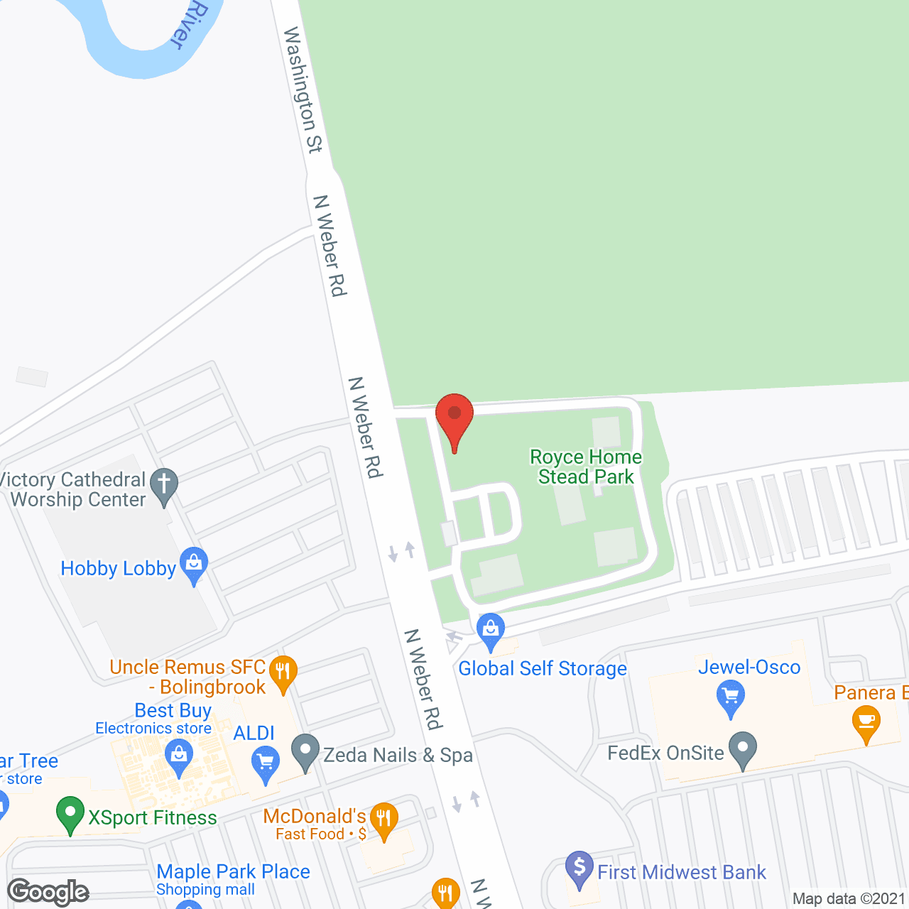 Map of the neighborhood around StoryPoint Bolingbrook