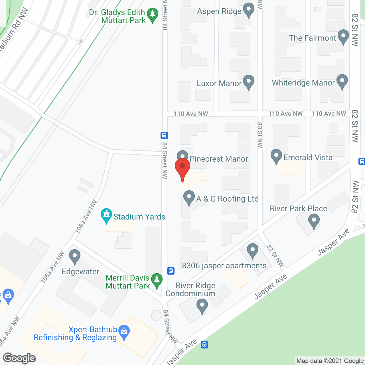 Map of the neighborhood around Gillianne Manor