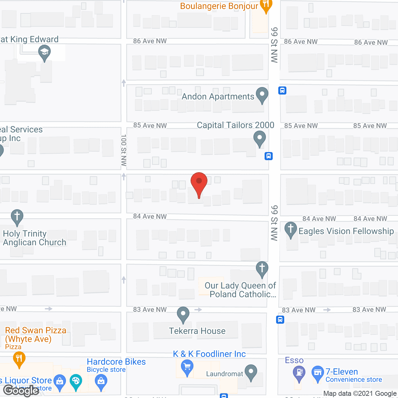 Map of the neighborhood around Helen's Suites