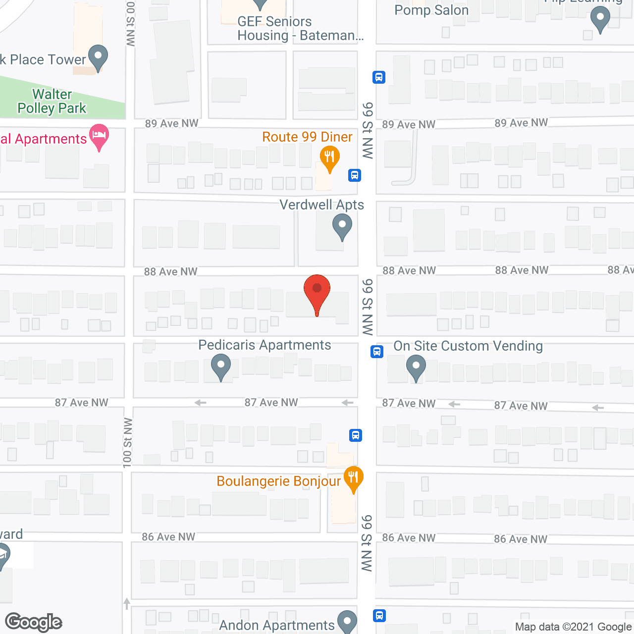 Map of the neighborhood around Queenland Apartments
