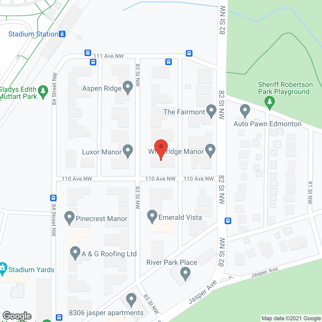 Map of the neighborhood around Maureen Manor