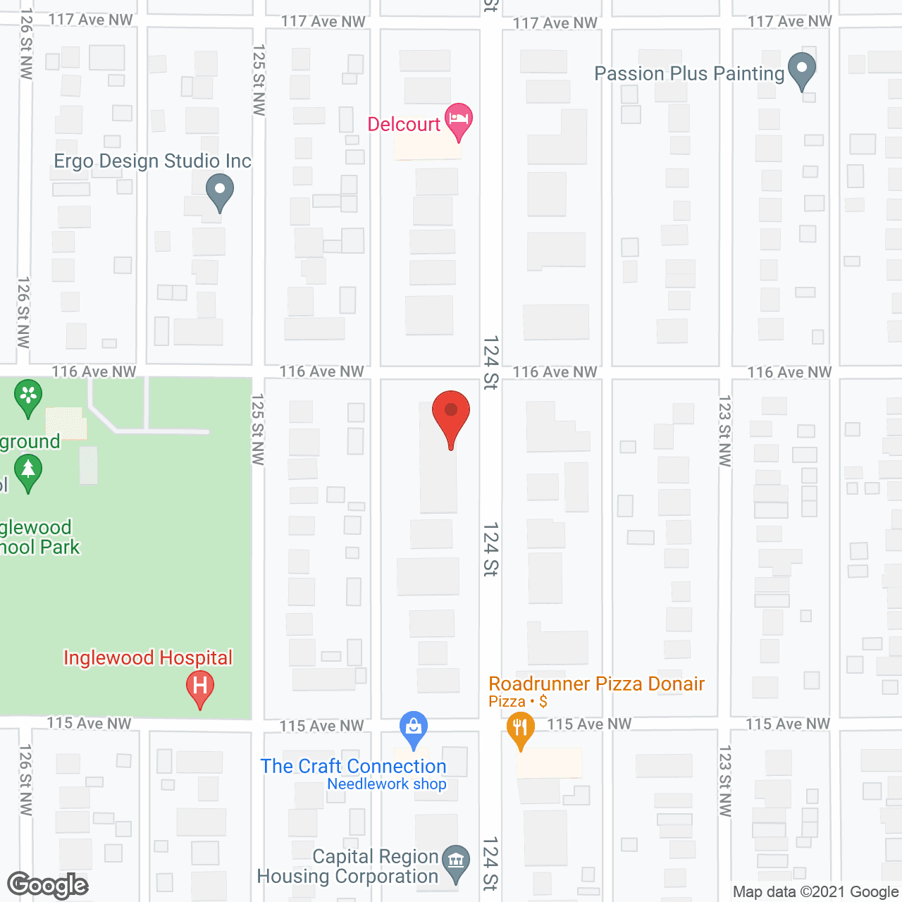 Map of the neighborhood around Parklane Gardens
