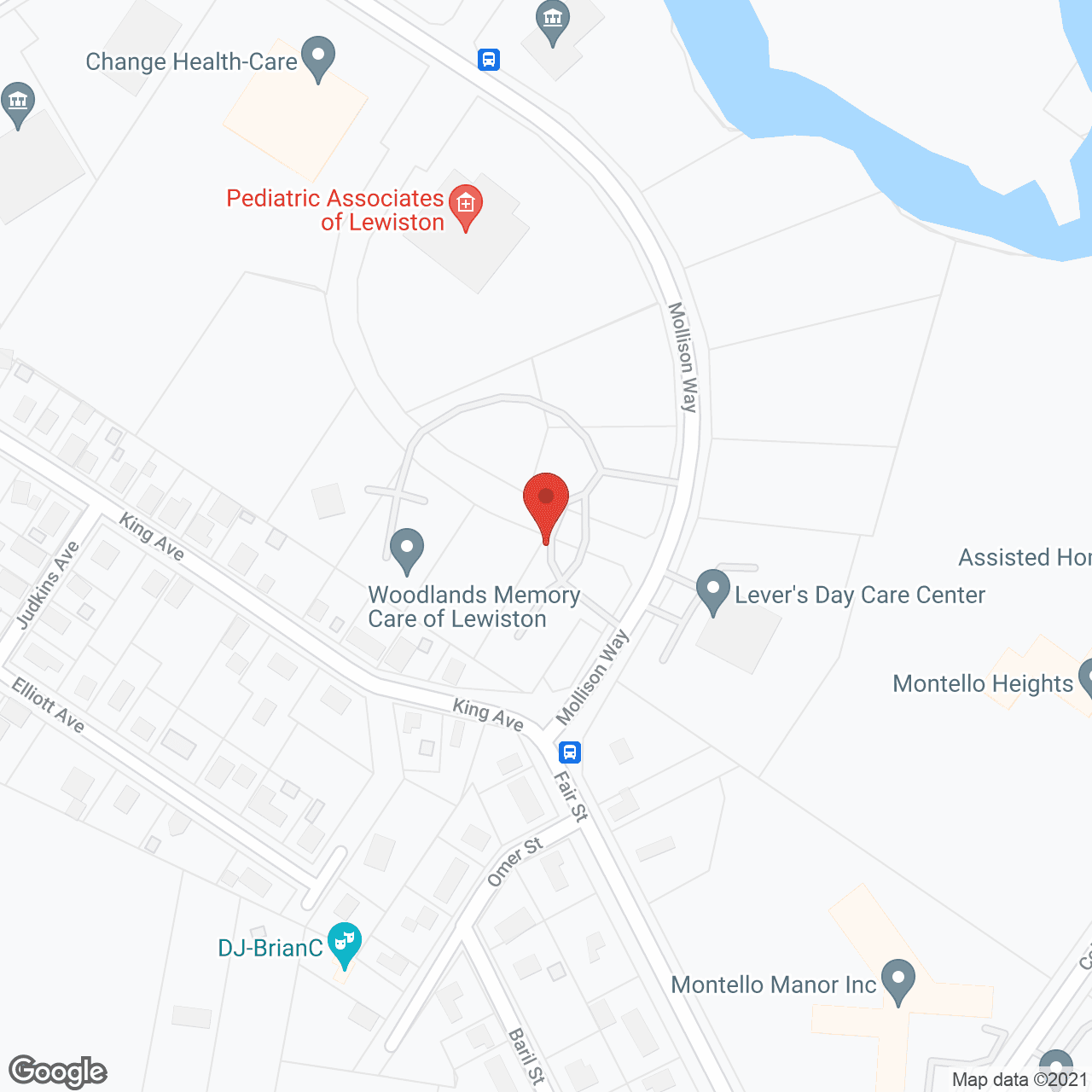 Map of the neighborhood around Woodlands Memory Care Of Lewiston