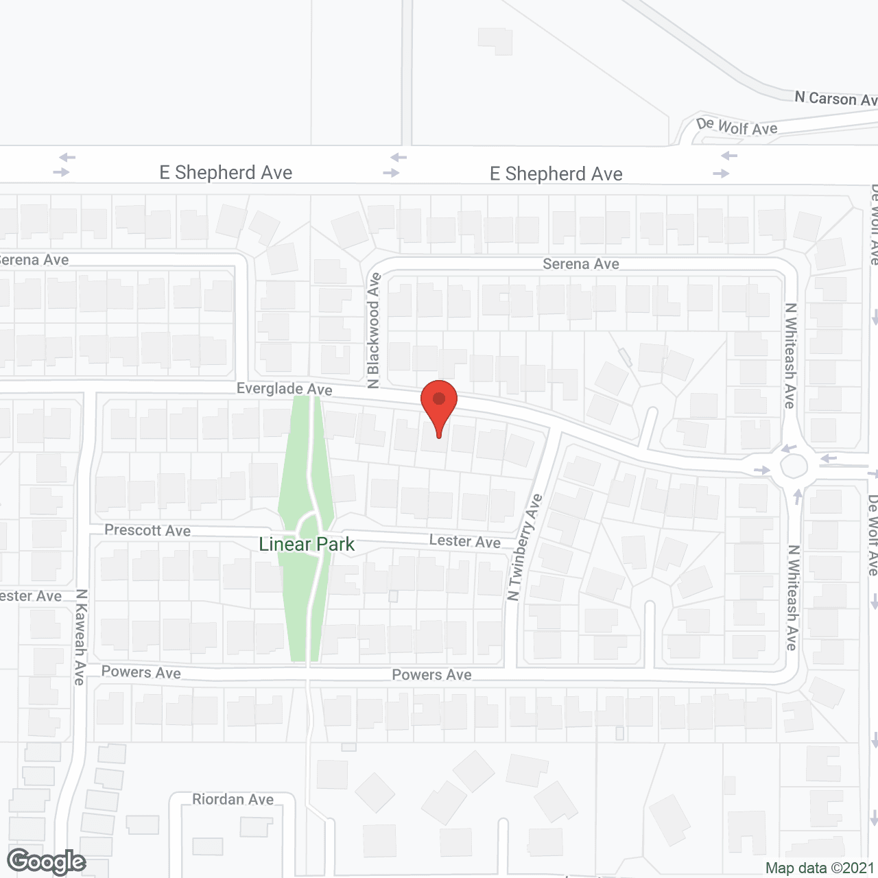 Map of the neighborhood around Grace Home Kare