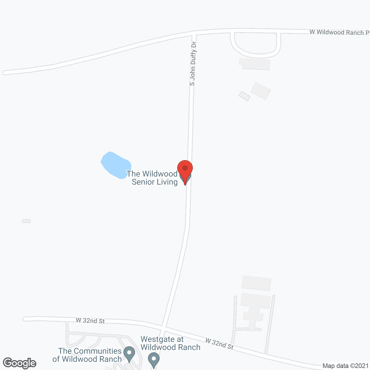 Map of the neighborhood around Wildwood Senior Living