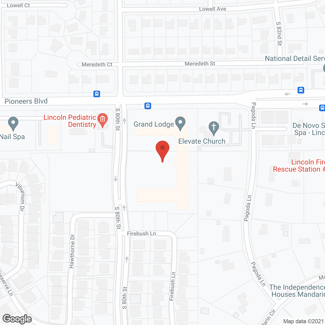 Map of the neighborhood around The Grand Lodge at the Preserve a CCRC