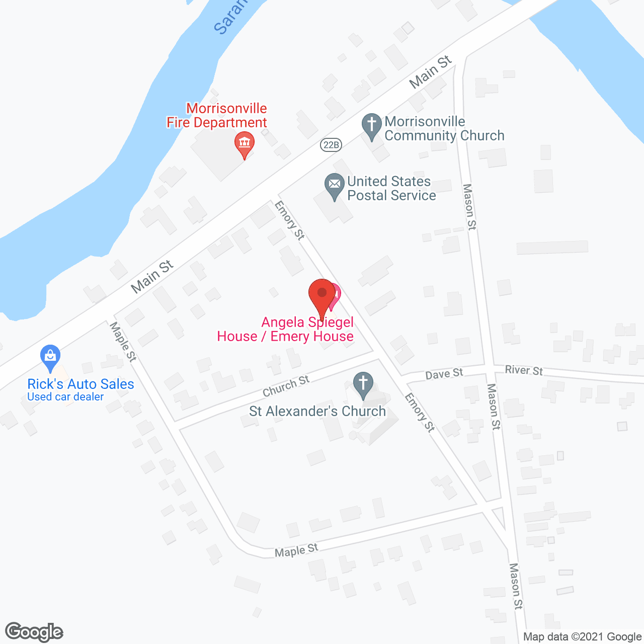 Map of the neighborhood around Victory Place West