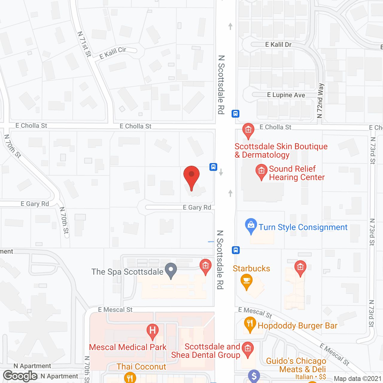 Map of the neighborhood around Park Place Residences