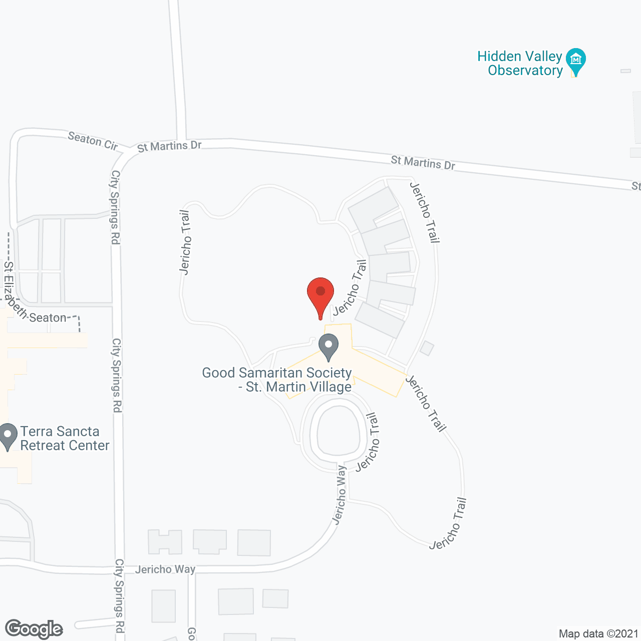 Map of the neighborhood around Good Samaritan Society St Martin Village