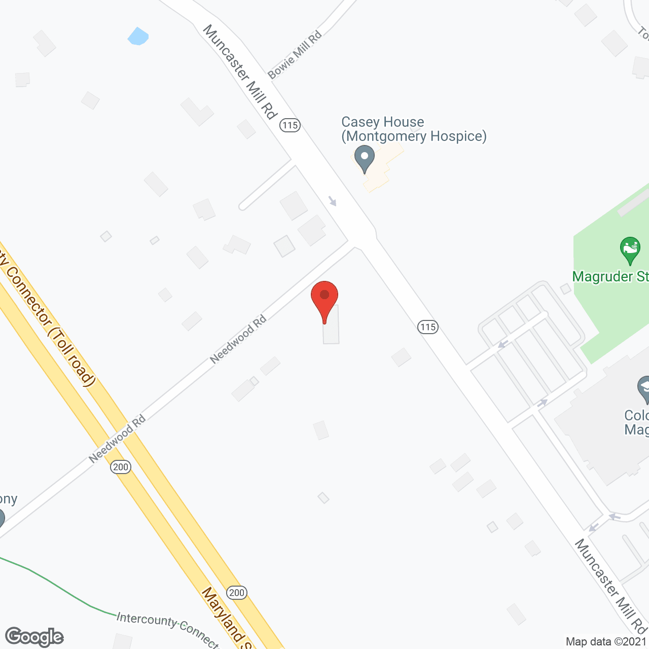 Map of the neighborhood around Alfred House Symphony