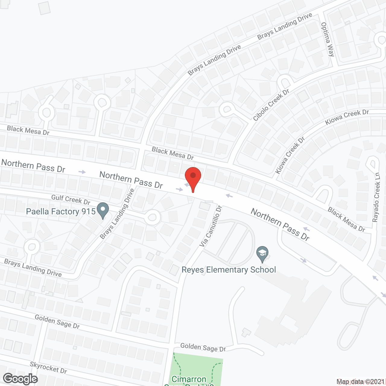 Map of the neighborhood around The Legacy at Cimarron