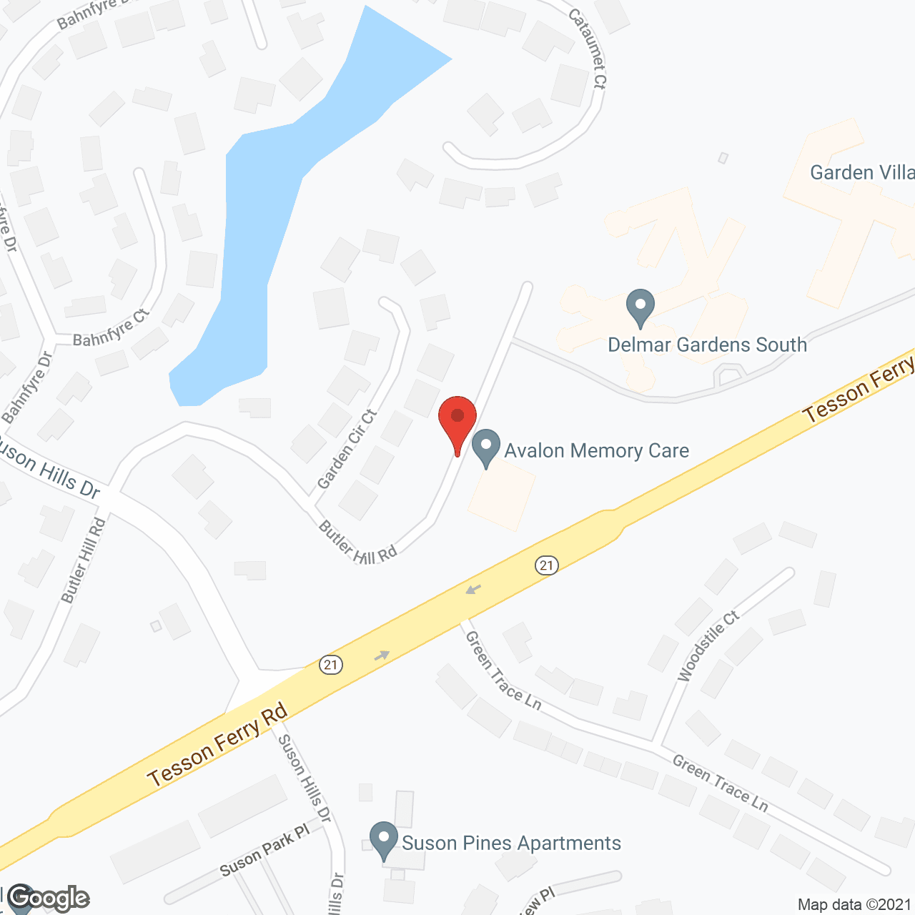 Map of the neighborhood around Avalon Memory Care - St. Louis