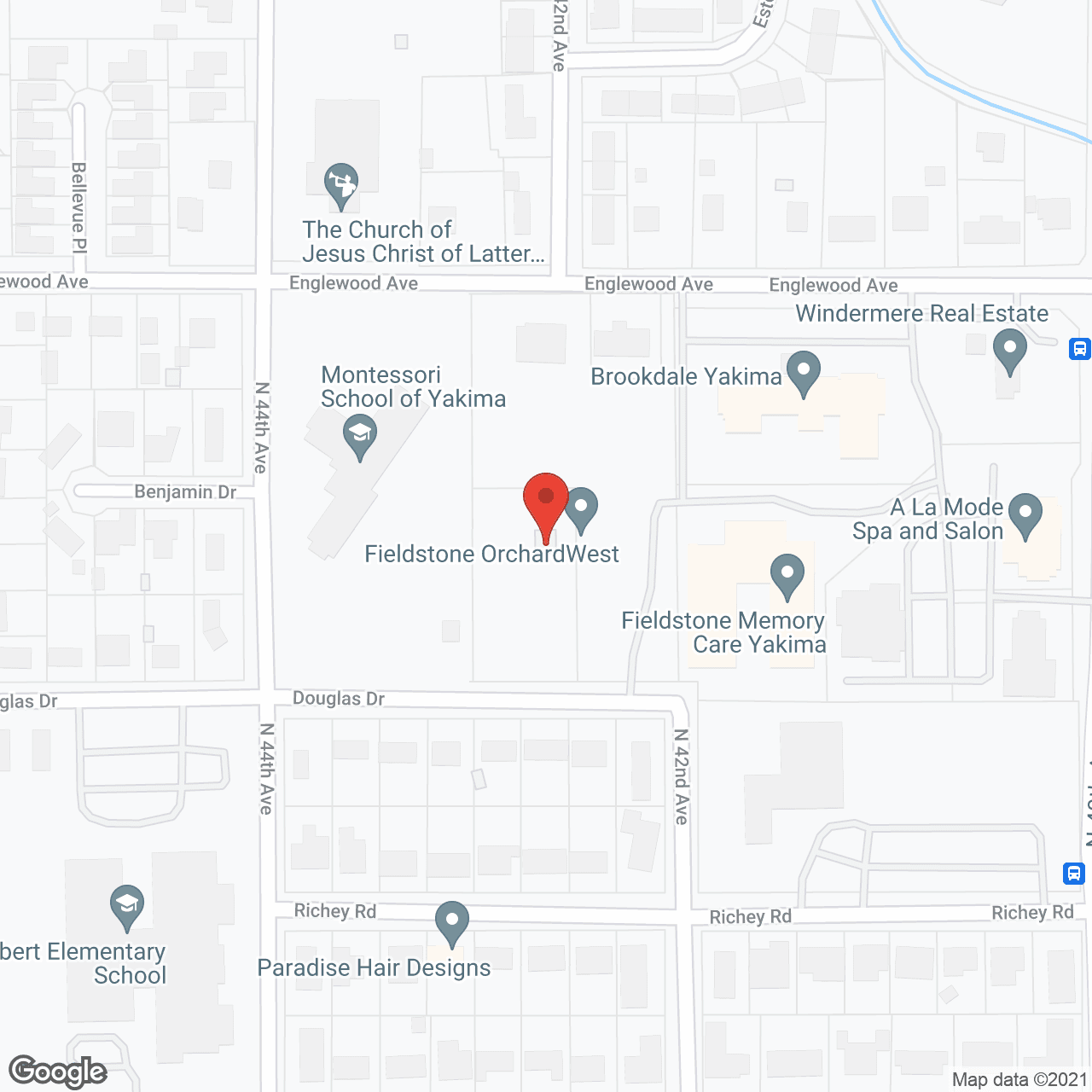 Map of the neighborhood around Fieldstone Orchardwest