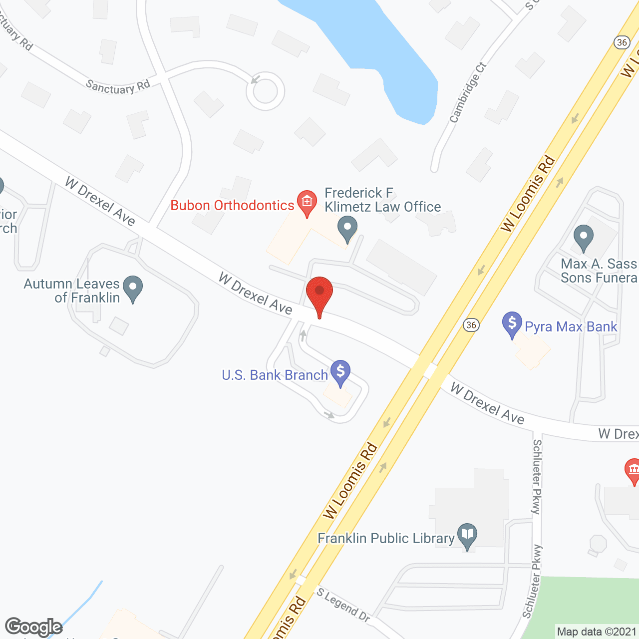 Map of the neighborhood around Franklin Place Memory Care