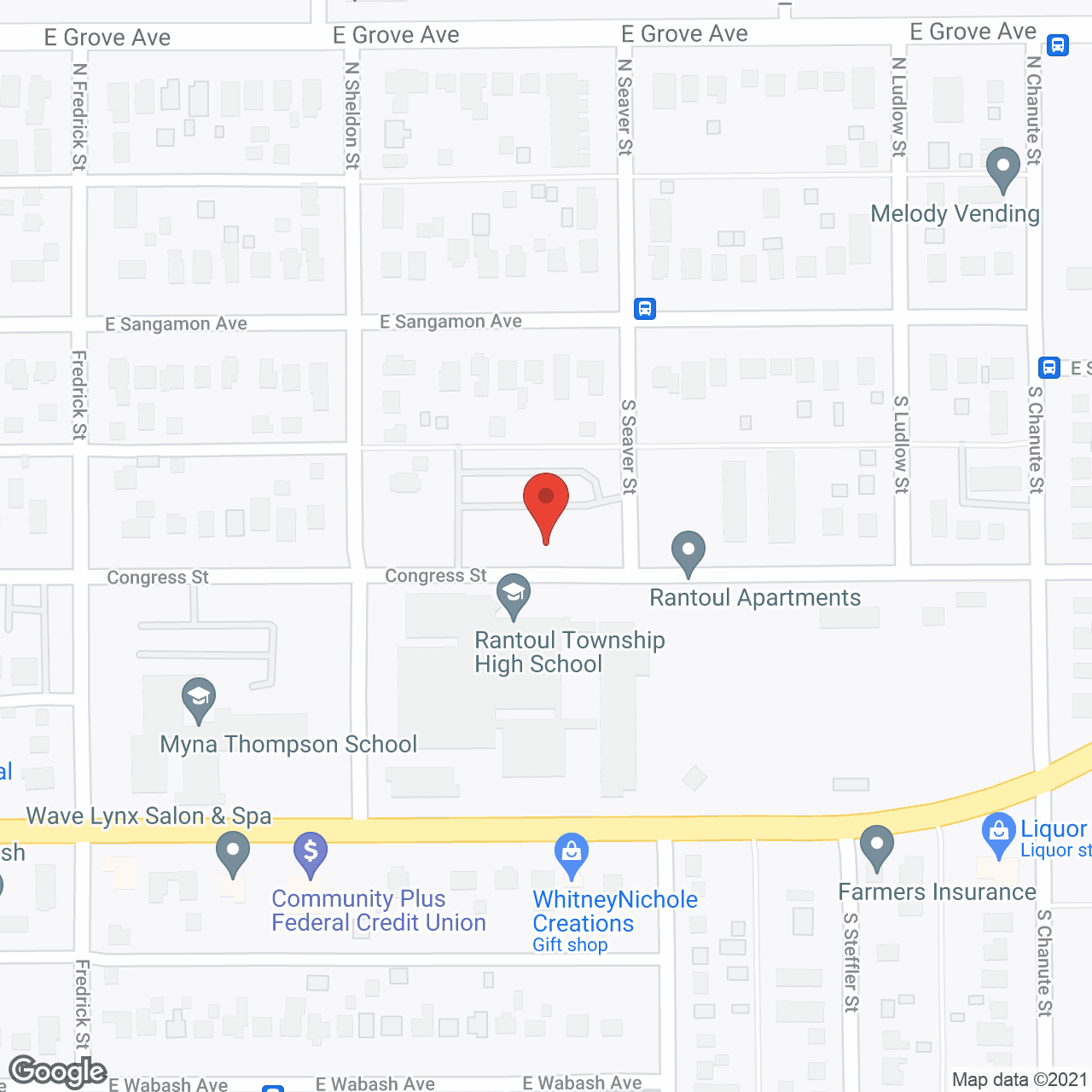 Map of the neighborhood around Eagle's View Supportive Living