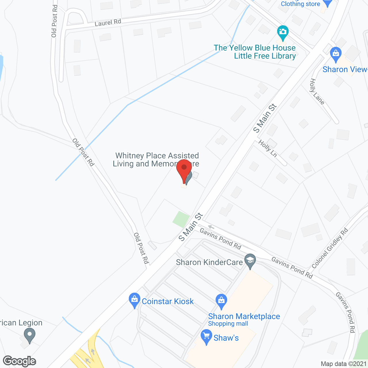 Map of the neighborhood around CareOne at Sharon