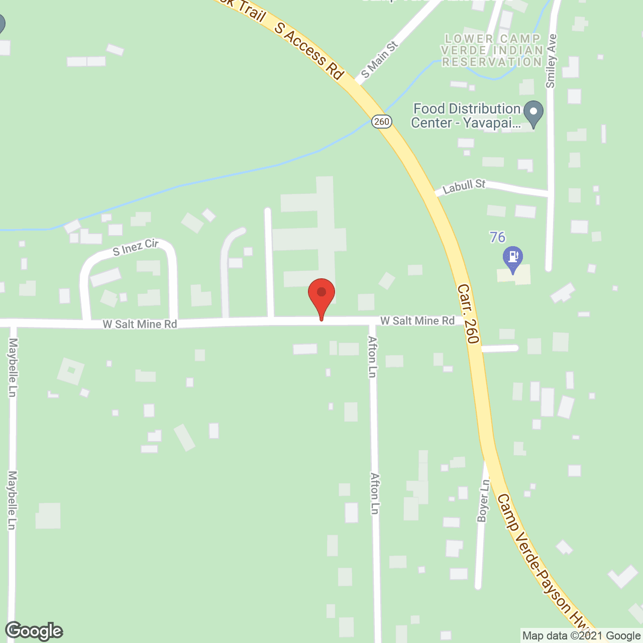 Map of the neighborhood around Haven of Camp Verde Assisted Living