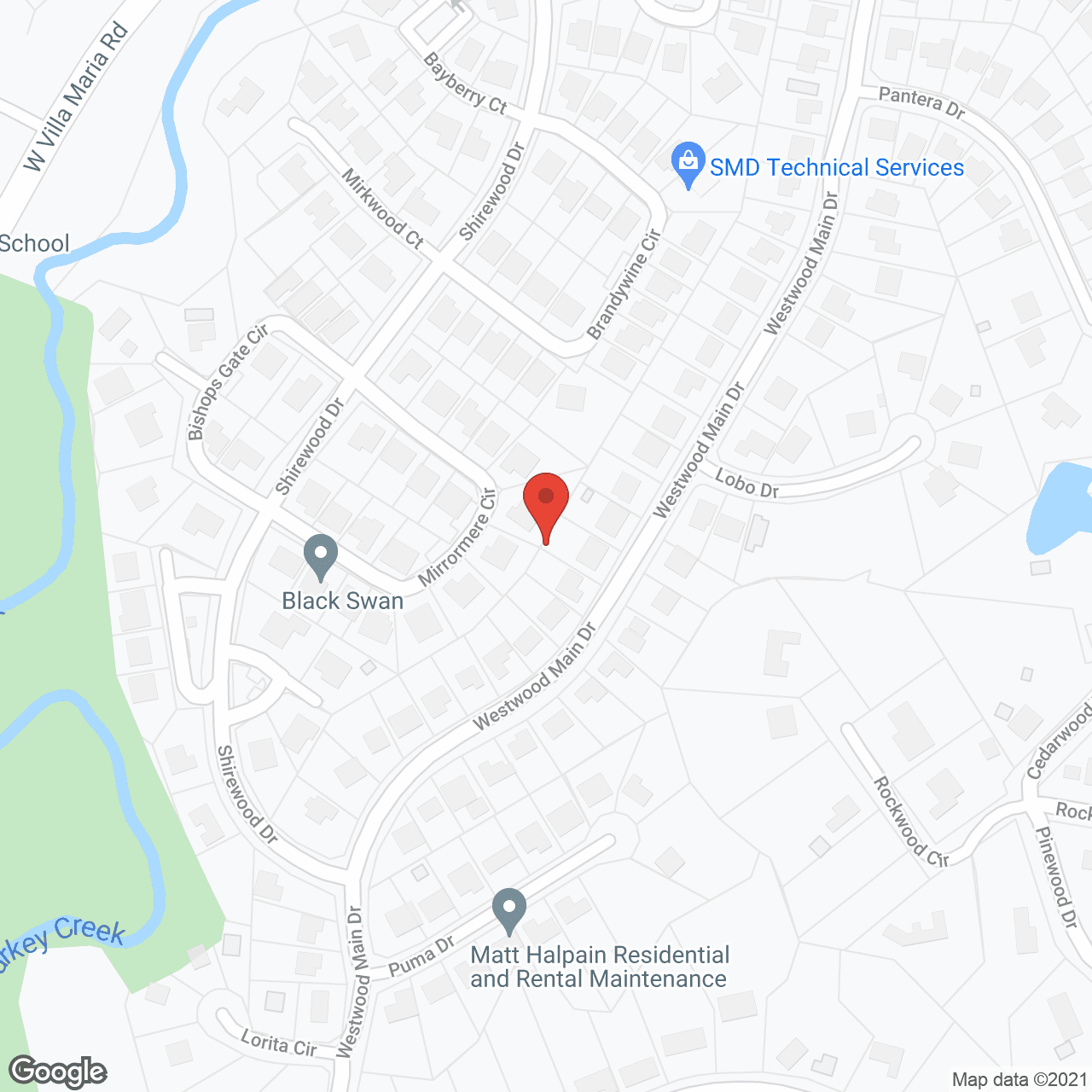 Map of the neighborhood around Parc at Traditions