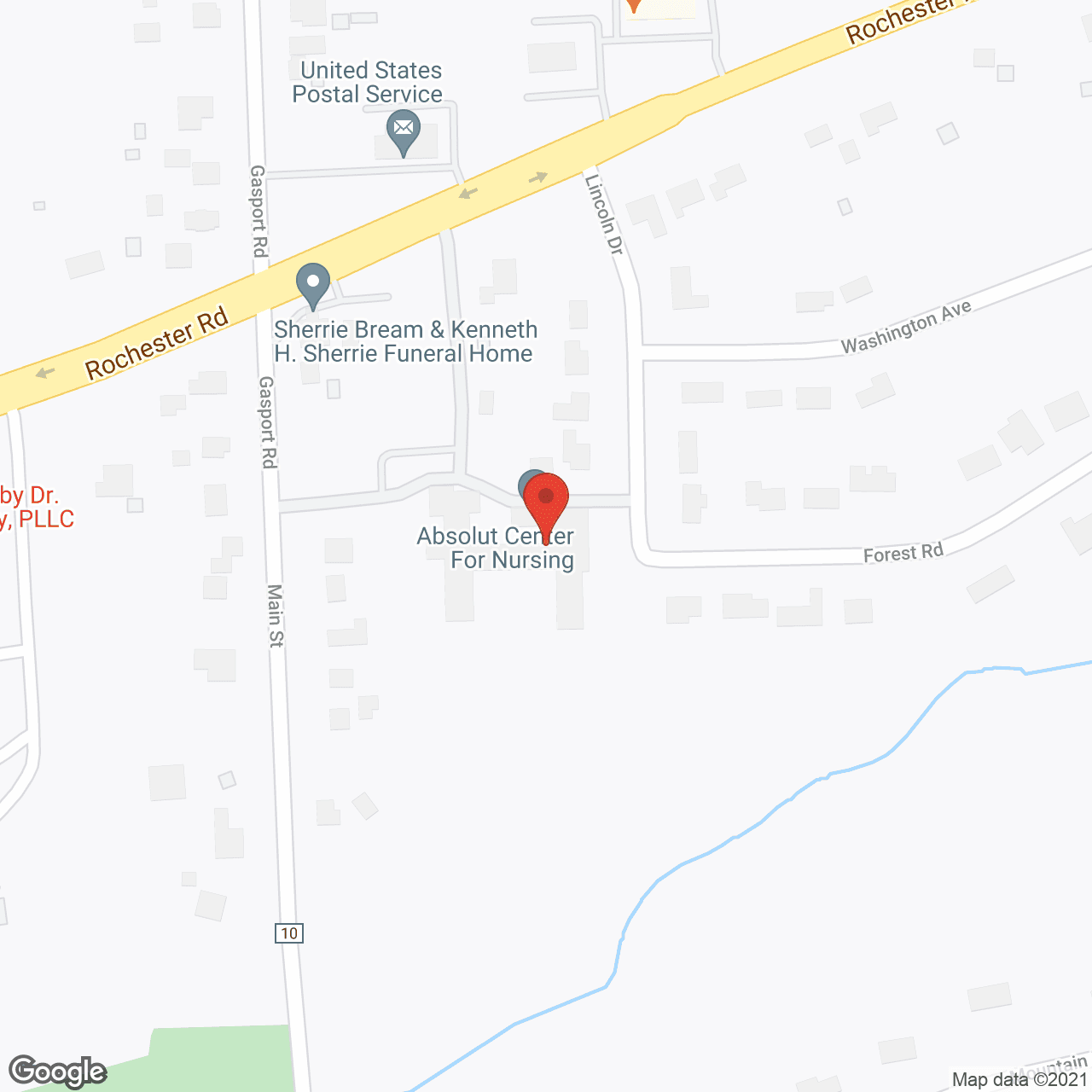 Map of the neighborhood around Absolut Care of Gasport