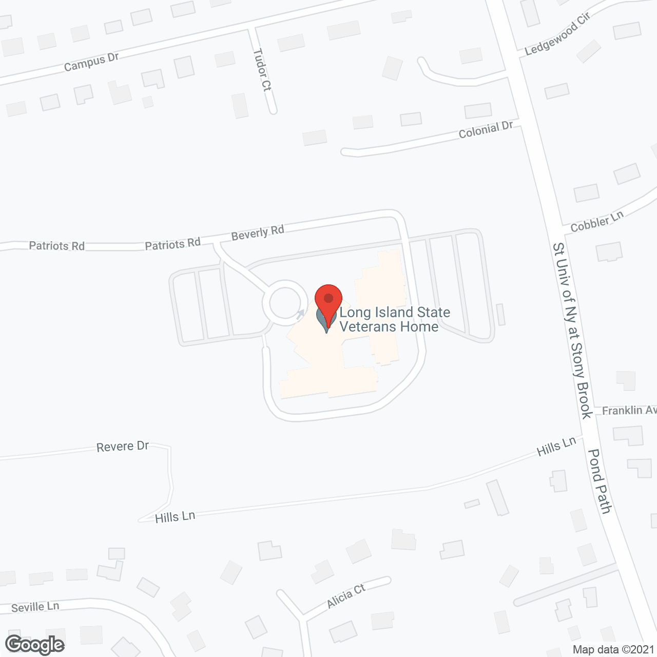 Map of the neighborhood around L I State Veterans