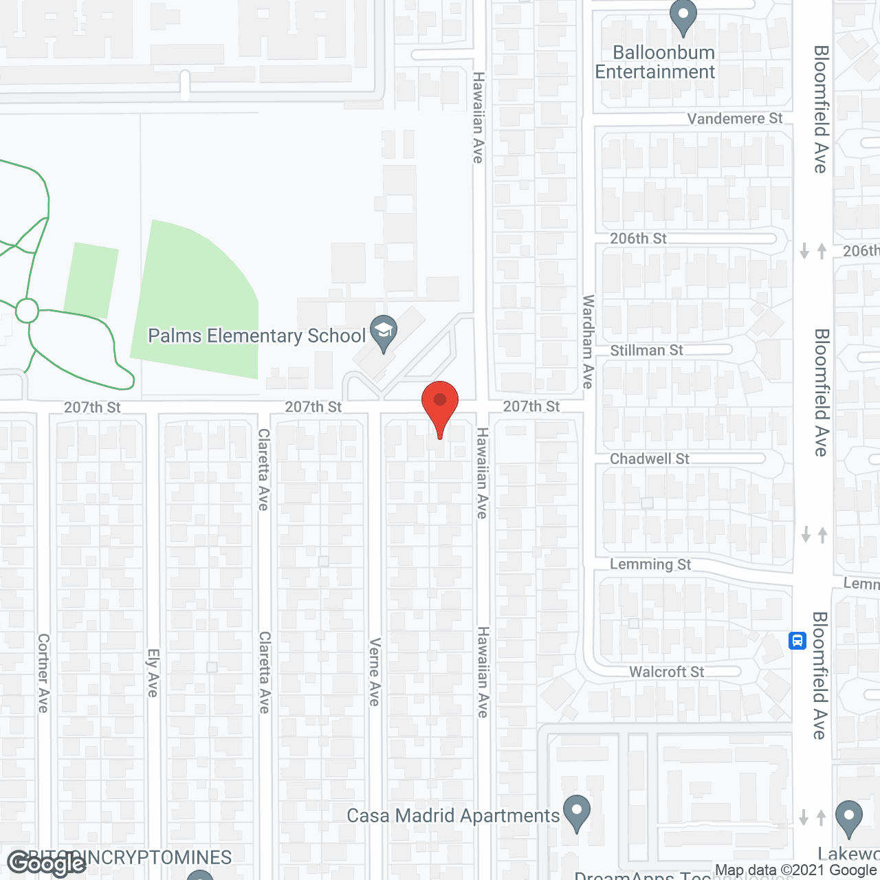 Map of the neighborhood around Lakewood Palace