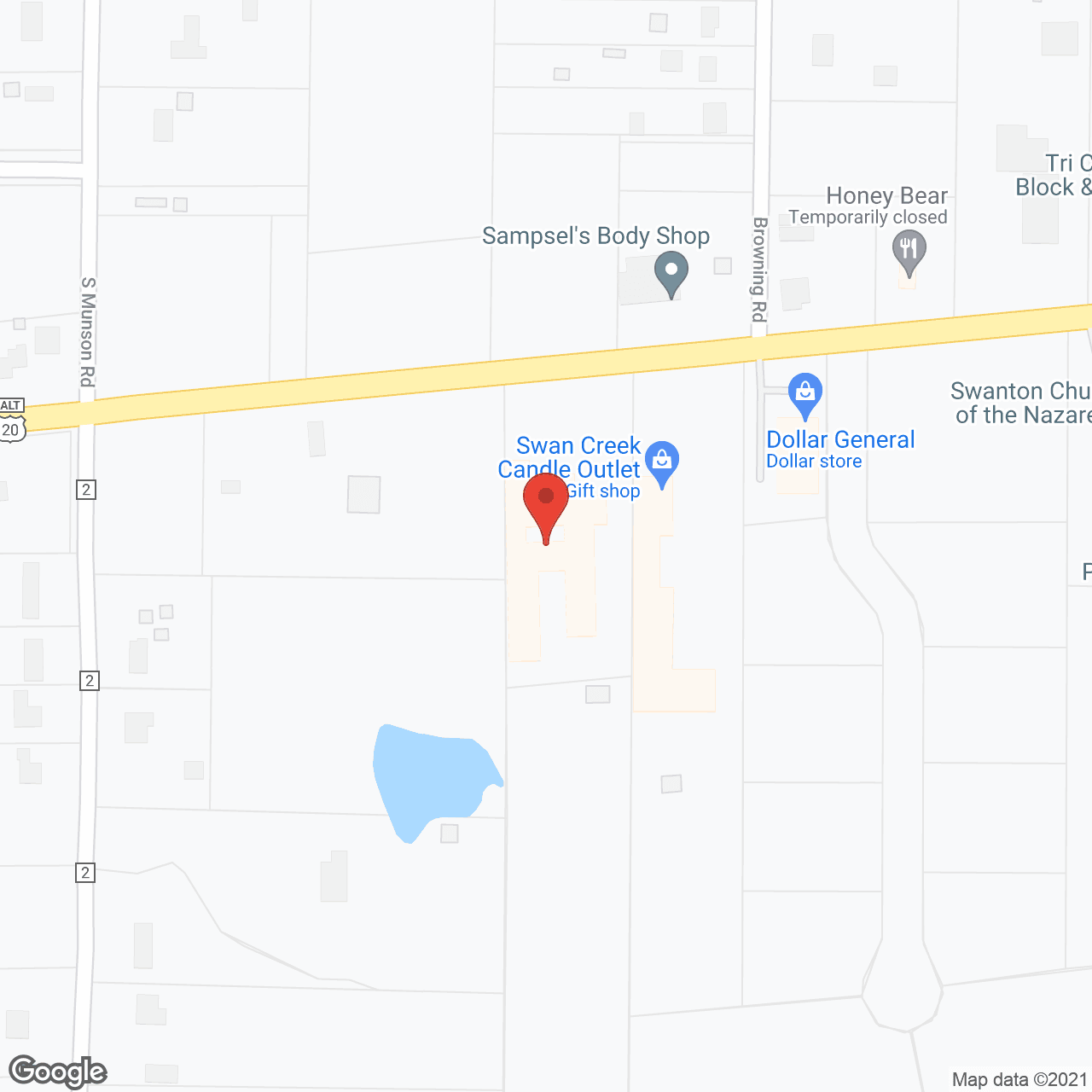 Map of the neighborhood around Swanton Valley Care and Rehabilitation Center