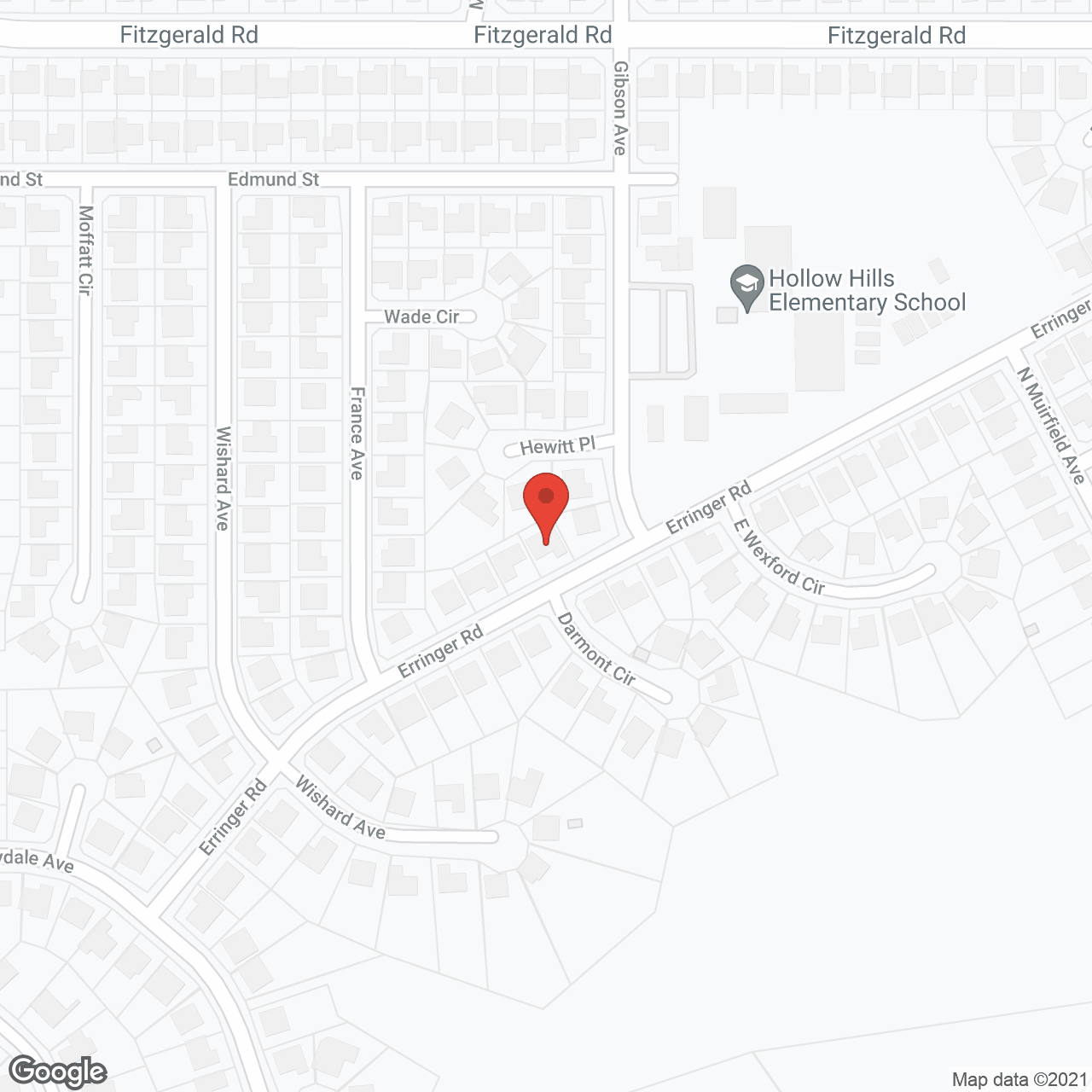 Map of the neighborhood around Golden Years RCFE
