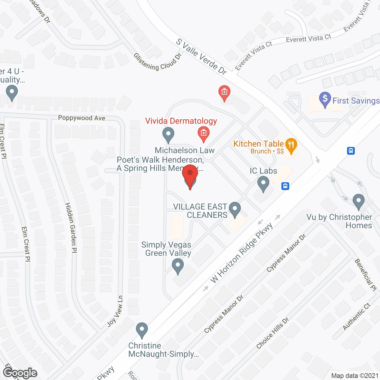Map of the neighborhood around The Monarch at Henderson