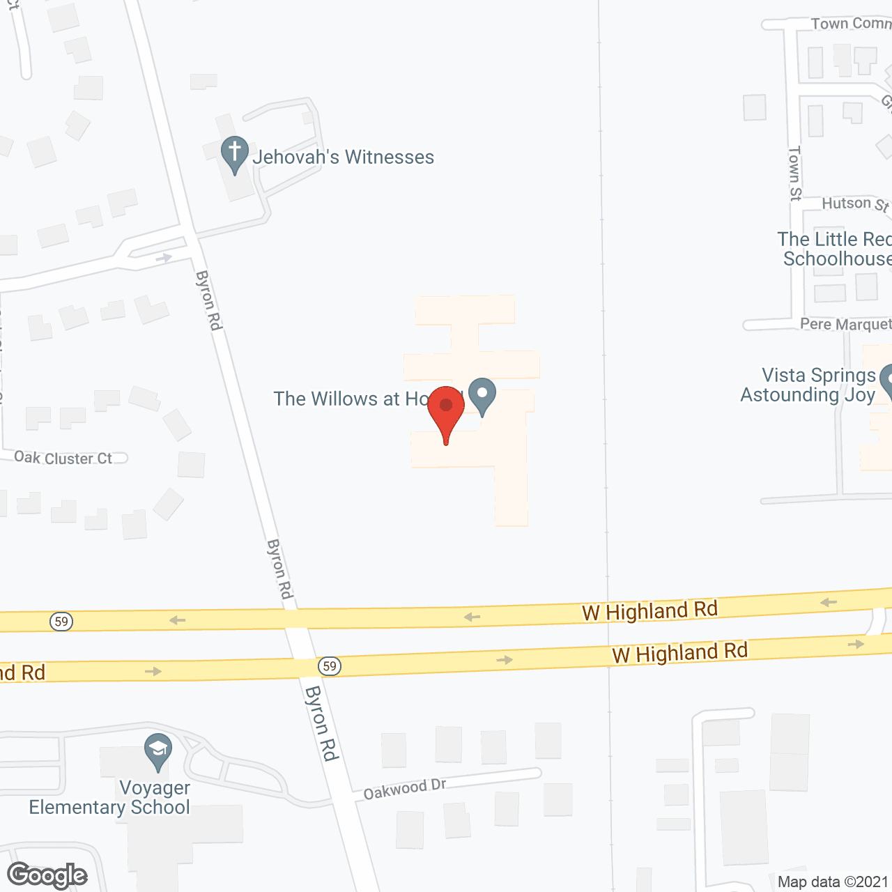 Map of the neighborhood around The Willows at Howell