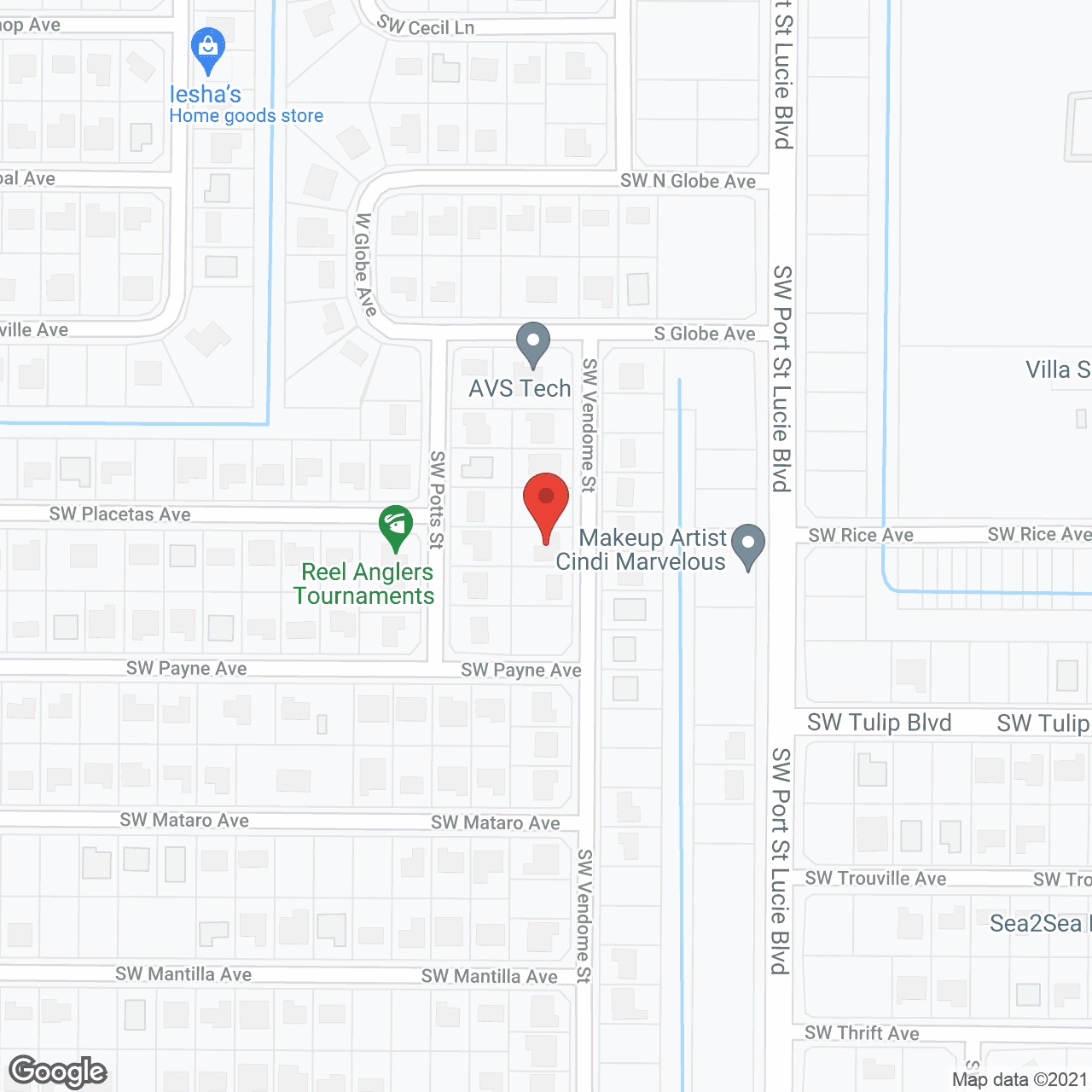 Map of the neighborhood around Rosewell Home and Residential Care, LLC