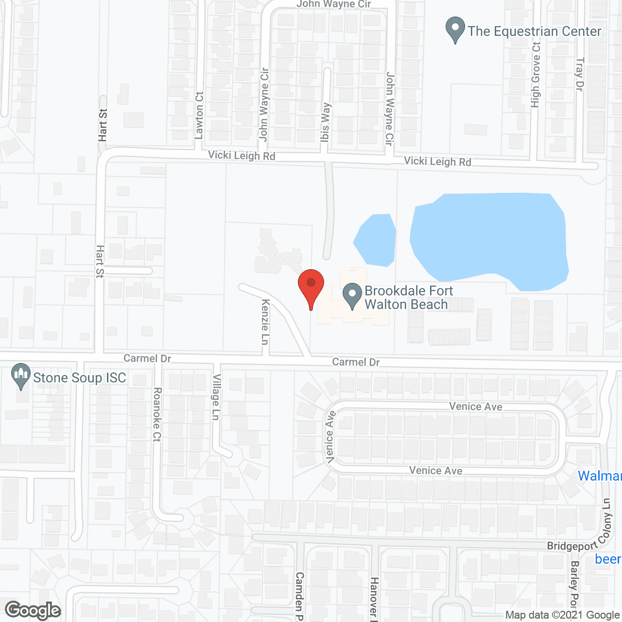 Map of the neighborhood around Brookdale Fort Walton Beach