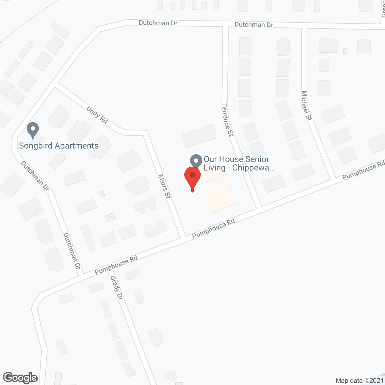 Map of the neighborhood around Our House Senior Living Assisted Care - Chippewa Falls