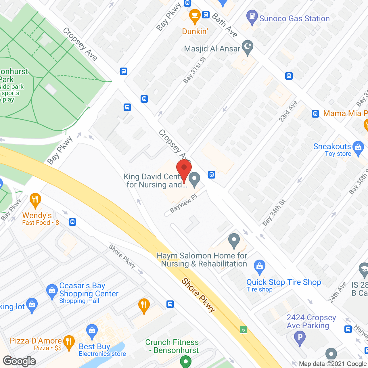 Map of the neighborhood around Sephardic Home For Aged Inc