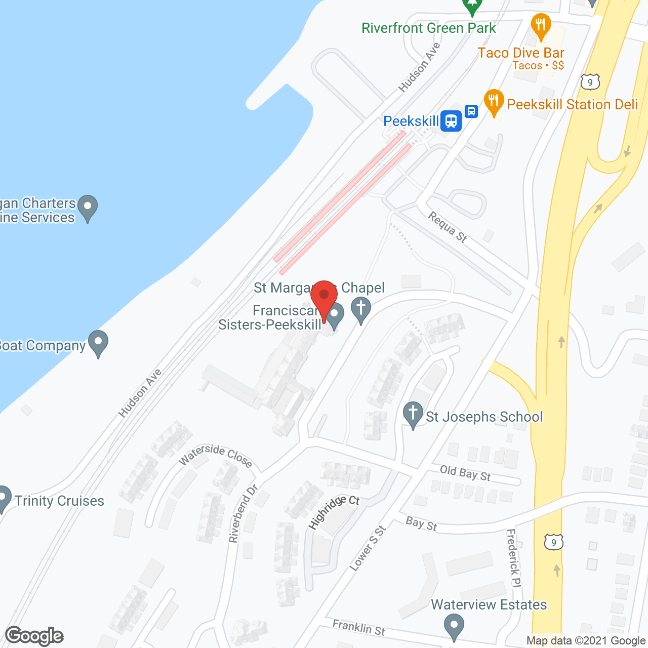 Map of the neighborhood around Villa St. Francis