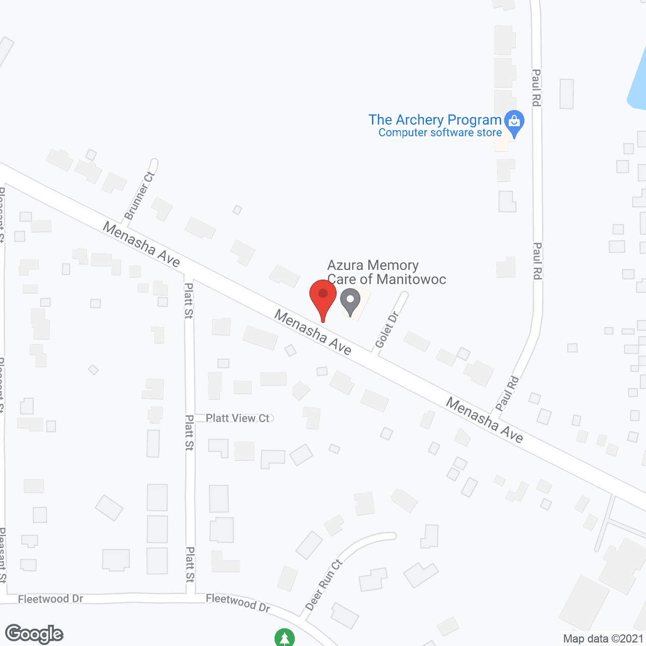 Map of the neighborhood around Azura Memory Care of Manitowoc