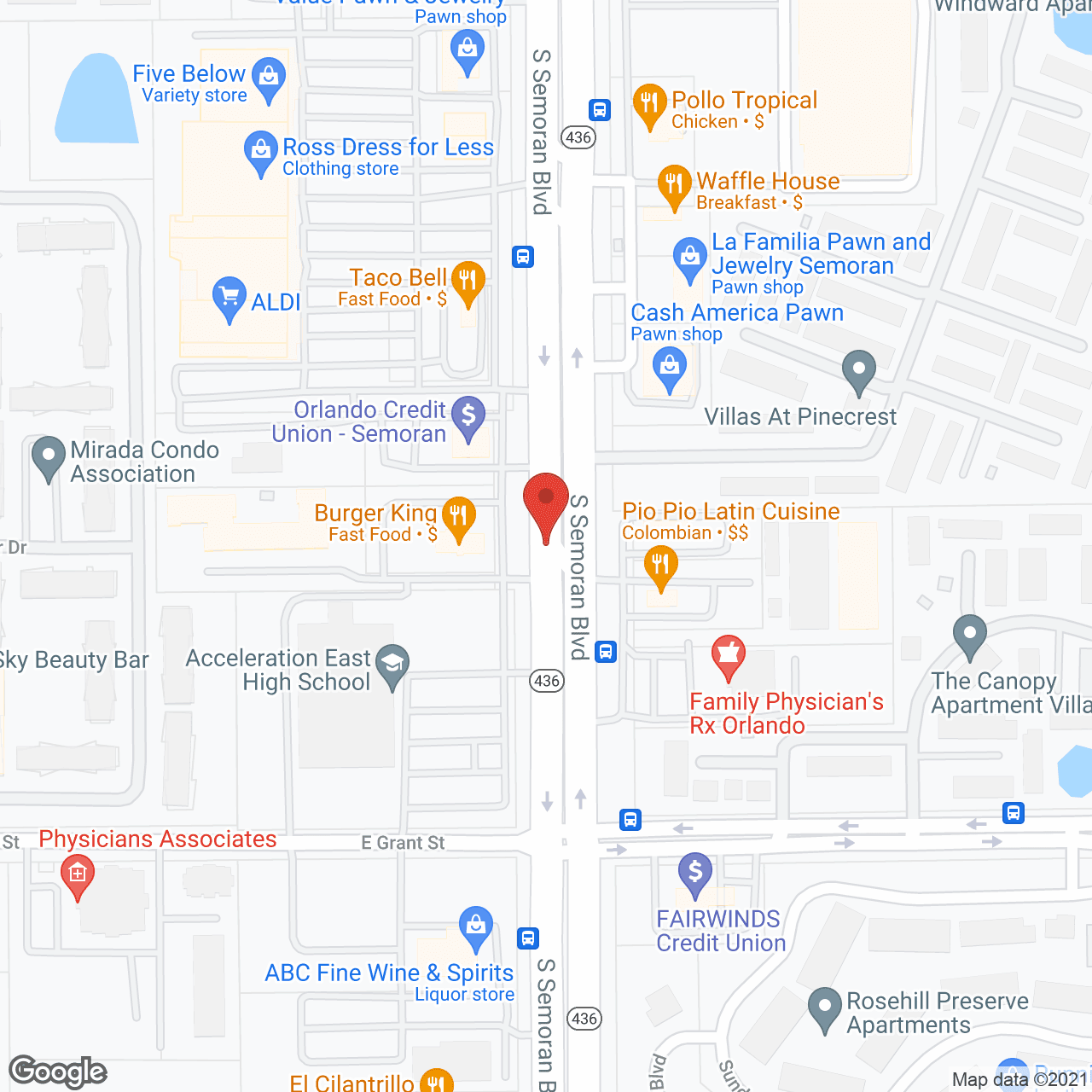 Map of the neighborhood around Excellence Senior Living
