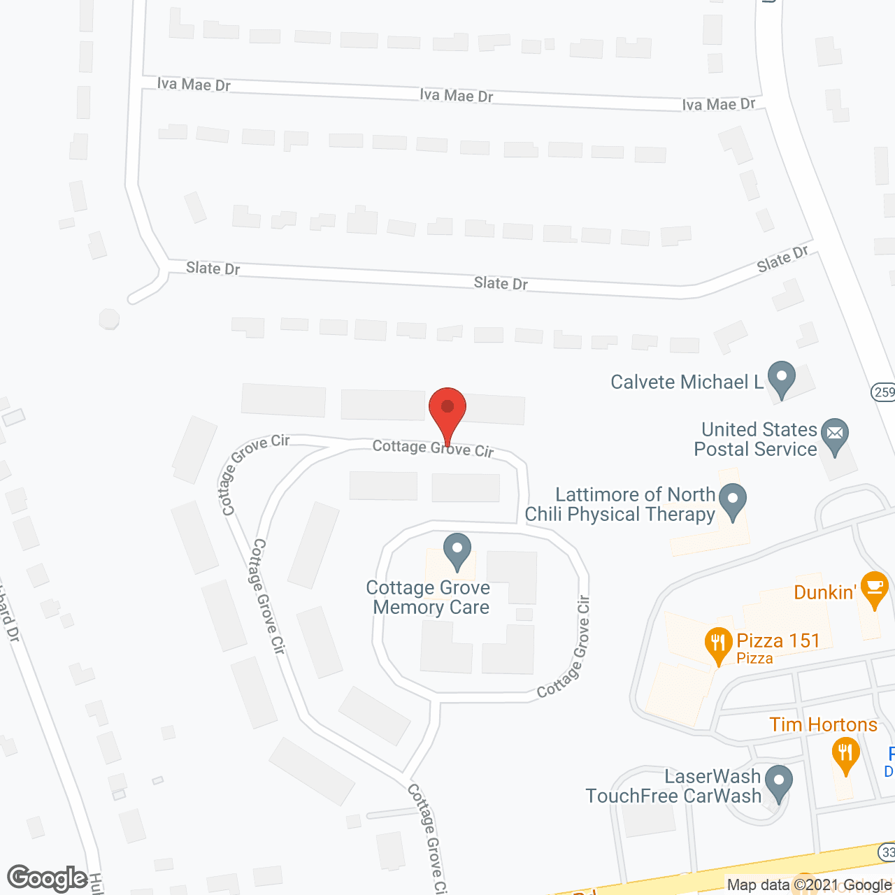 Map of the neighborhood around Cottage Grove Memory Care
