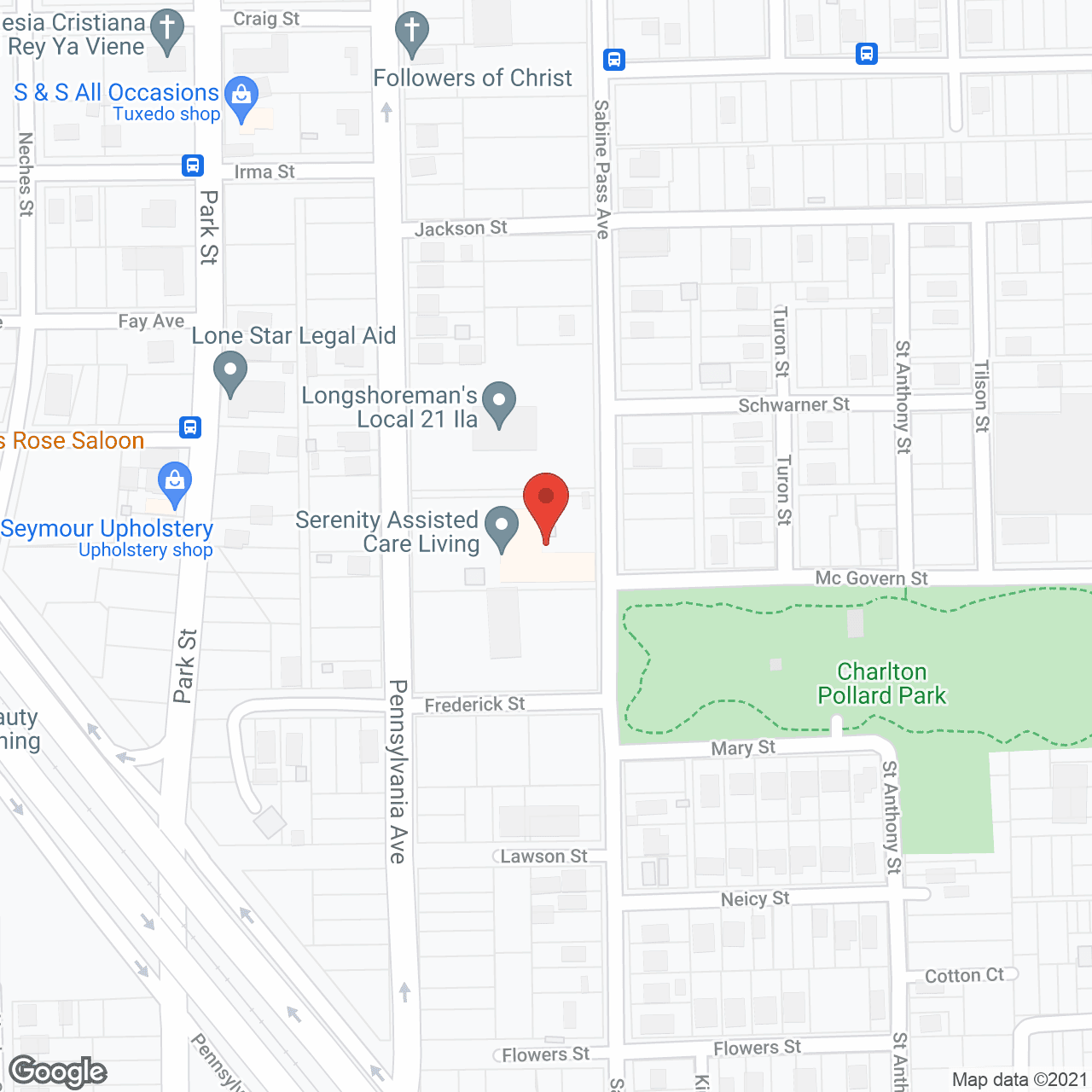 Map of the neighborhood around Serenity Assisted Living