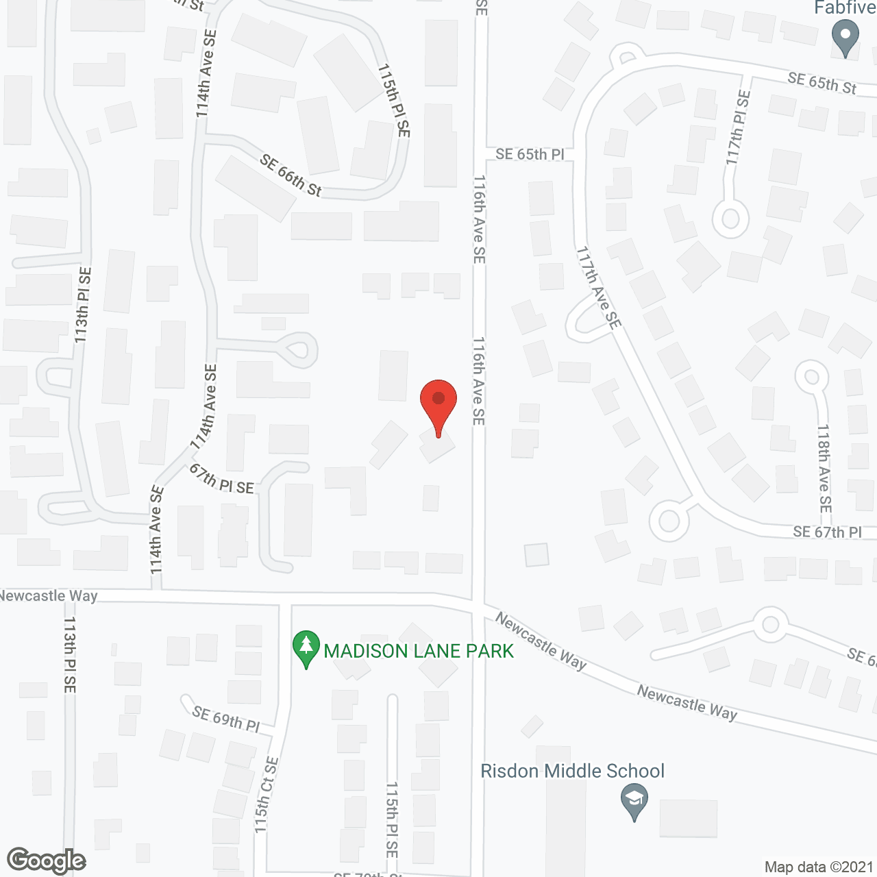 Map of the neighborhood around Evergreen Elderly Care III